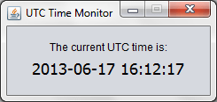 UTC Time Monitor in action